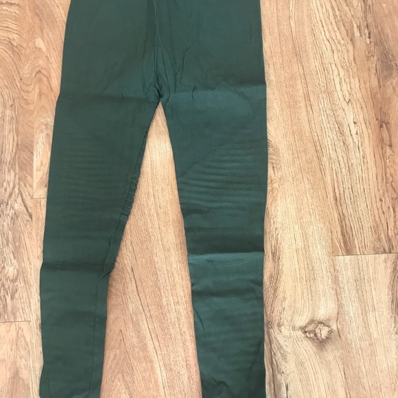 Women’s olive green moto leggings - Picture 3 of 4